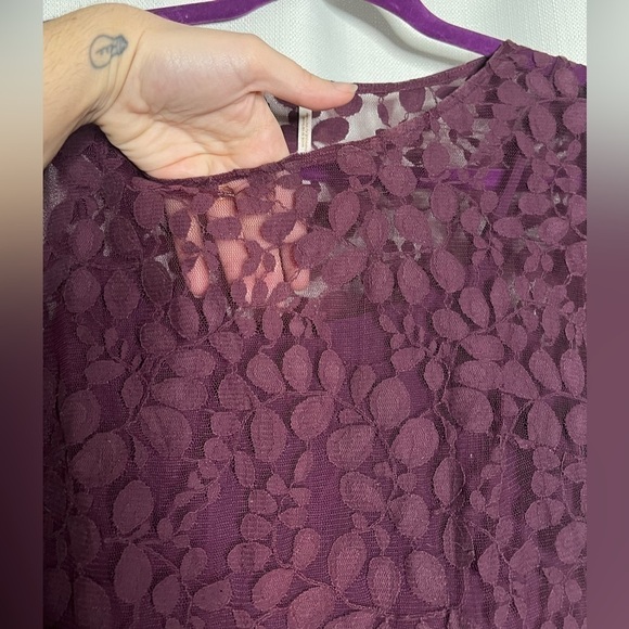 Free People Purple Floral Mesh Lace Dress ASO Taylor Swift 0 - Picture 5 of 11